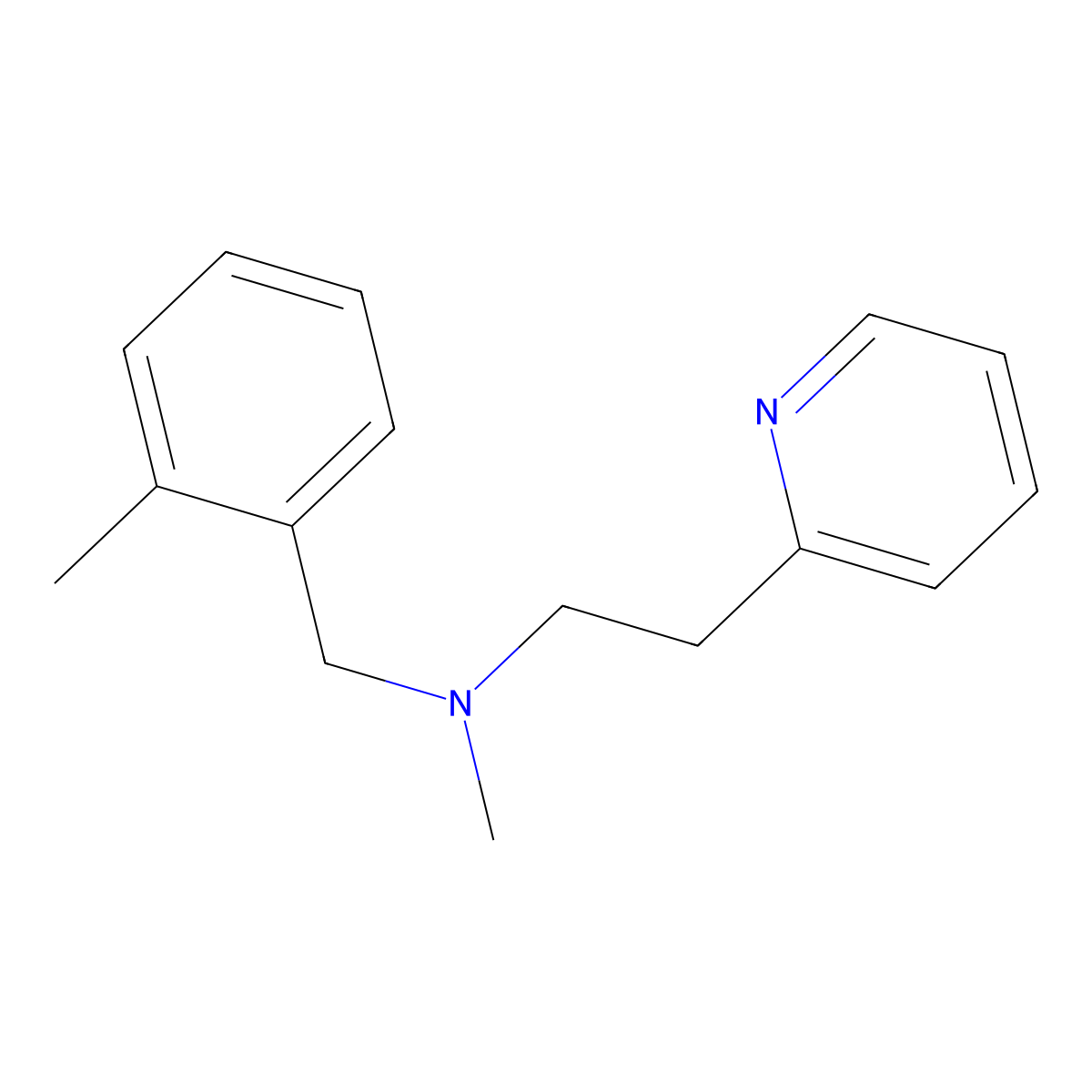 N-methyl-N-(2-methylbenzyl)-2-(pyridin-2-yl)ethanamine molecular structure, CAS 415713-51-8
