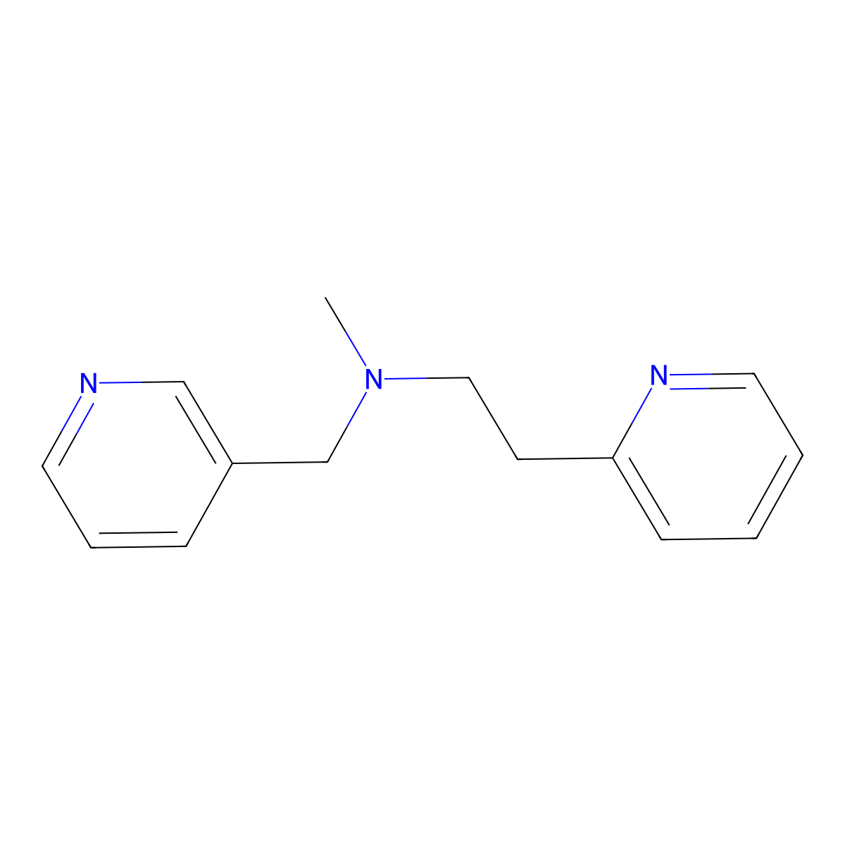 N-methyl-2-pyridin-2-yl-N-(pyridin-3-ylmethyl)ethanamine molecular structure, CAS 415713-71-2