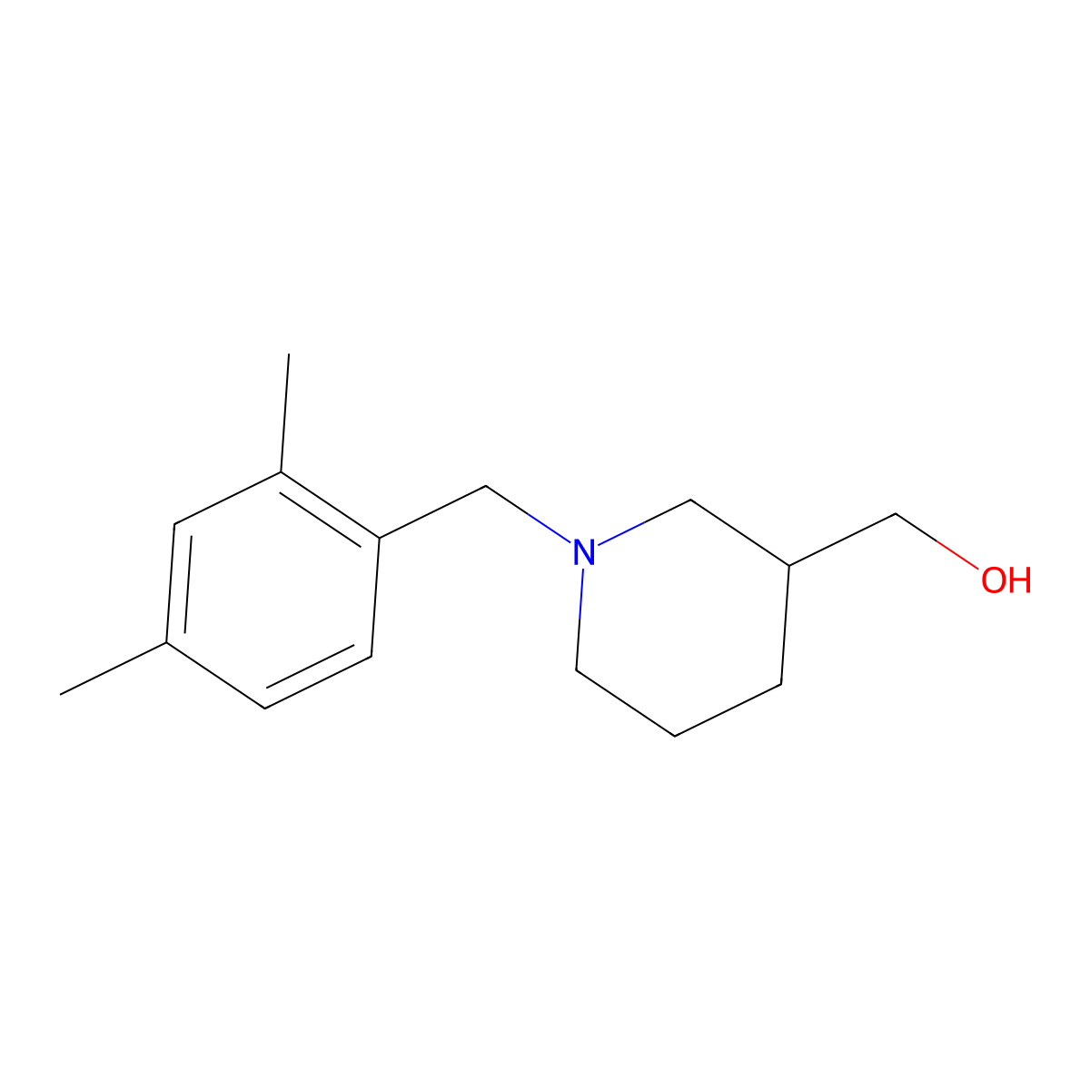 (1-(2,4-Dimethylbenzyl)piperidin-3-yl)methanol molecular structure, CAS 415714-20-4