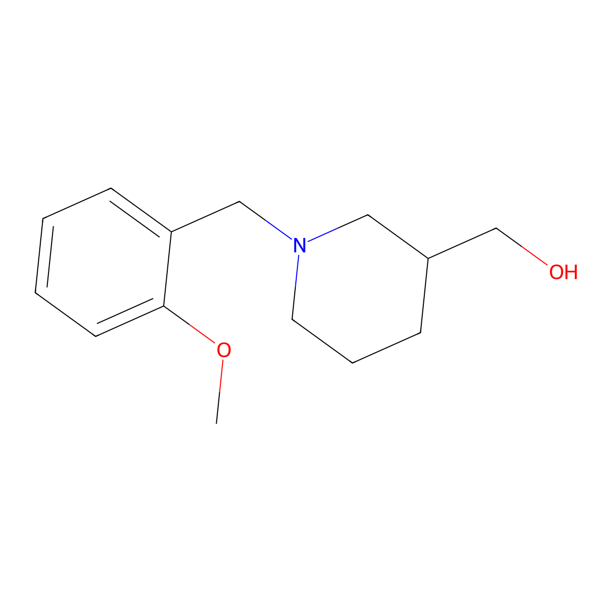 {1-[(2-Methoxyphenyl)methyl]piperidin-3-yl}methanol molecular structure, CAS 415714-41-9