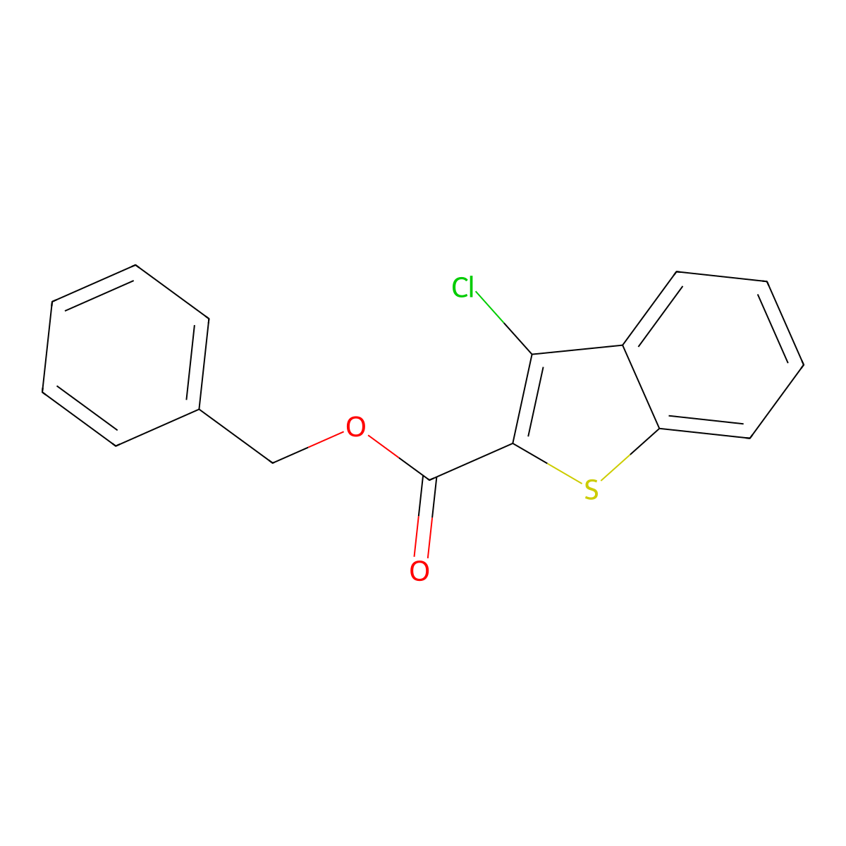 Benzyl 3-chloro-1-benzothiophene-2-carboxylate molecular structure, CAS 415715-68-3