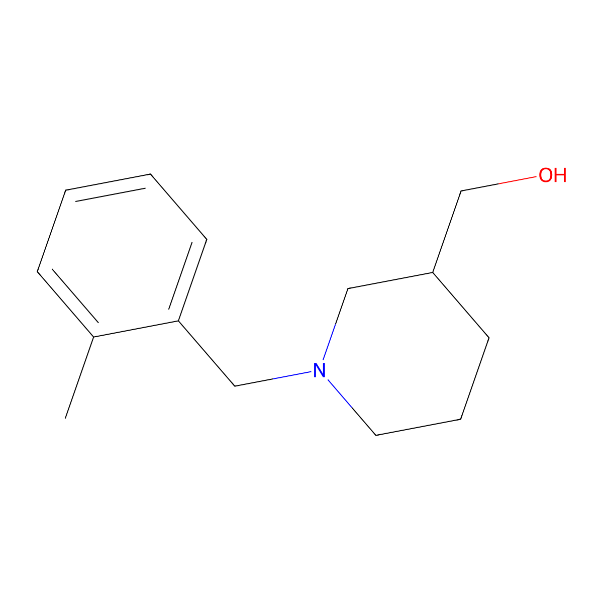 (1-(2-Methylbenzyl)piperidin-3-yl)methanol molecular structure, CAS 415716-13-1