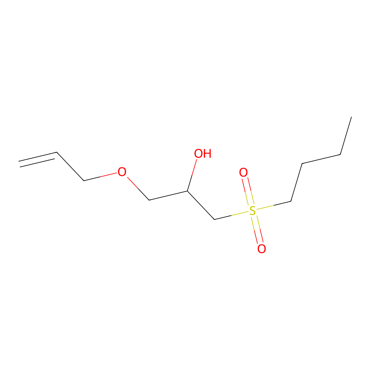 1-Butylsulfonyl-3-prop-2-enoxypropan-2-ol molecular structure, CAS 415716-14-2