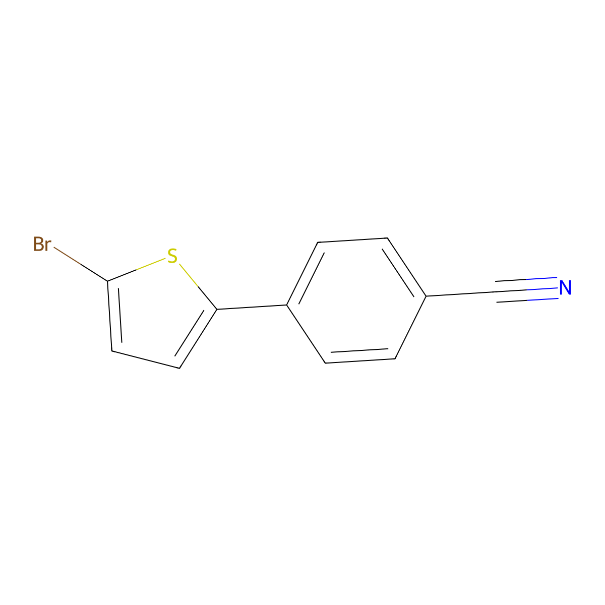 4-(5-Bromothiophen-2-yl)benzonitrile molecular structure, CAS 415718-60-4