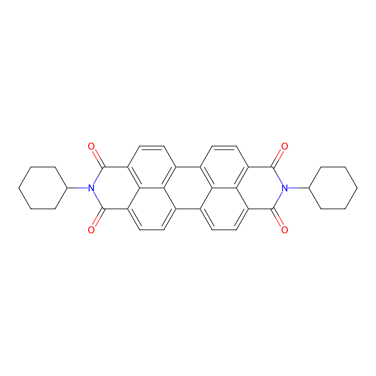 2,9-Di(cyclohexyl)-anthra2,1,9-def:6,5,10-d'e'f'diisoquinoline-1,3,8,10-tetrone molecular structure, CAS 41572-86-5