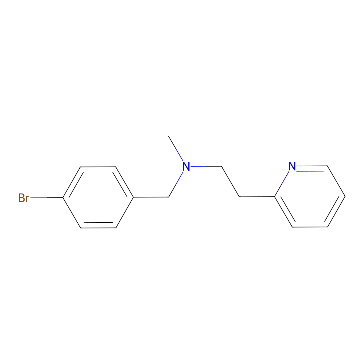 N-(4-bromobenzyl)-N-methyl-2-(2-pyridinyl)ethanamine molecular structure, CAS 415720-05-7