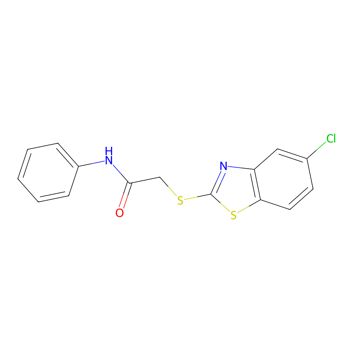 2-[(5-chloro-1,3-benzothiazol-2-yl)sulfanyl]-N-phenylacetamide molecular structure, CAS 415720-28-4