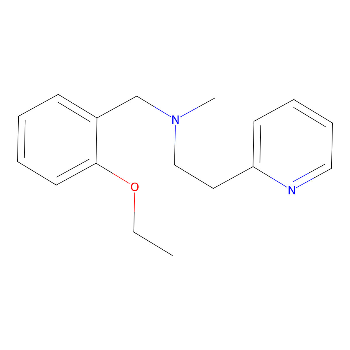 N-[(2-ethoxyphenyl)methyl]-N-methyl-2-pyridin-2-ylethanamine molecular structure, CAS 415720-43-3