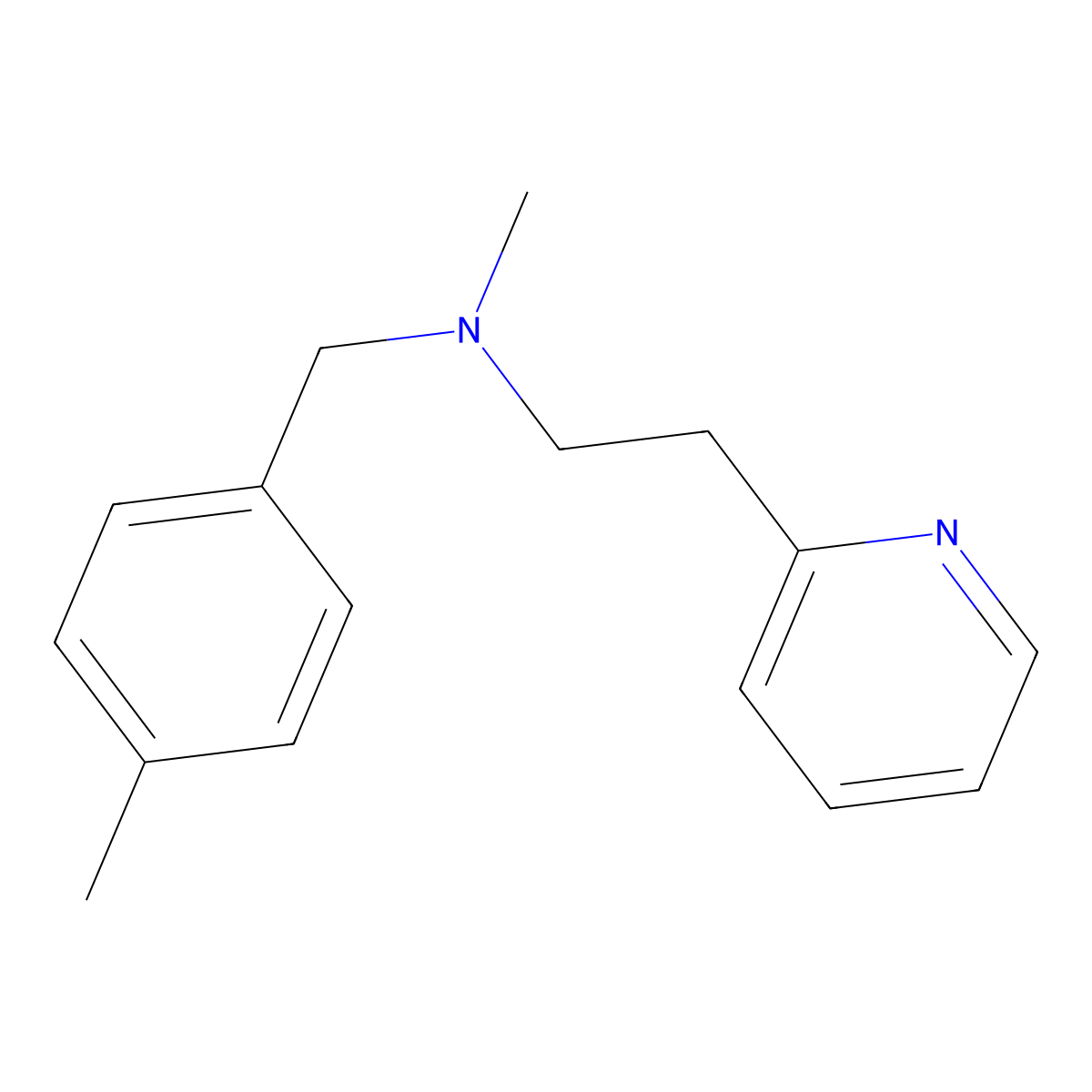 N-methyl-N-(4-methylbenzyl)-2-(2-pyridinyl)ethanamine molecular structure, CAS 415720-57-9