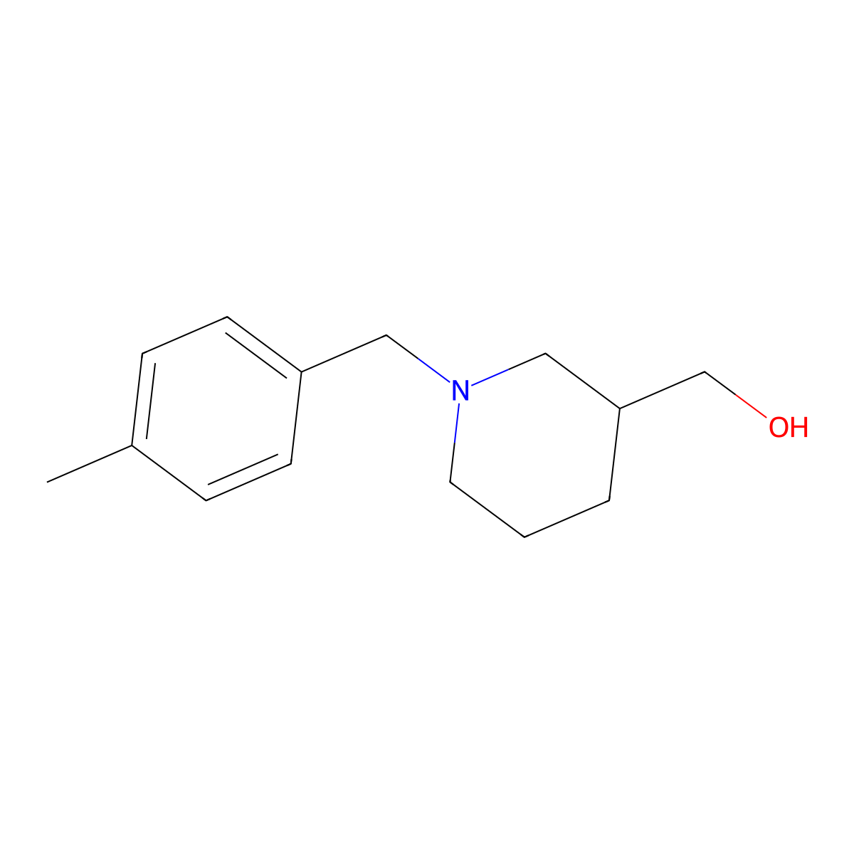 (1-(4-Methylbenzyl)piperidin-3-yl)methanol molecular structure, CAS 415722-06-4