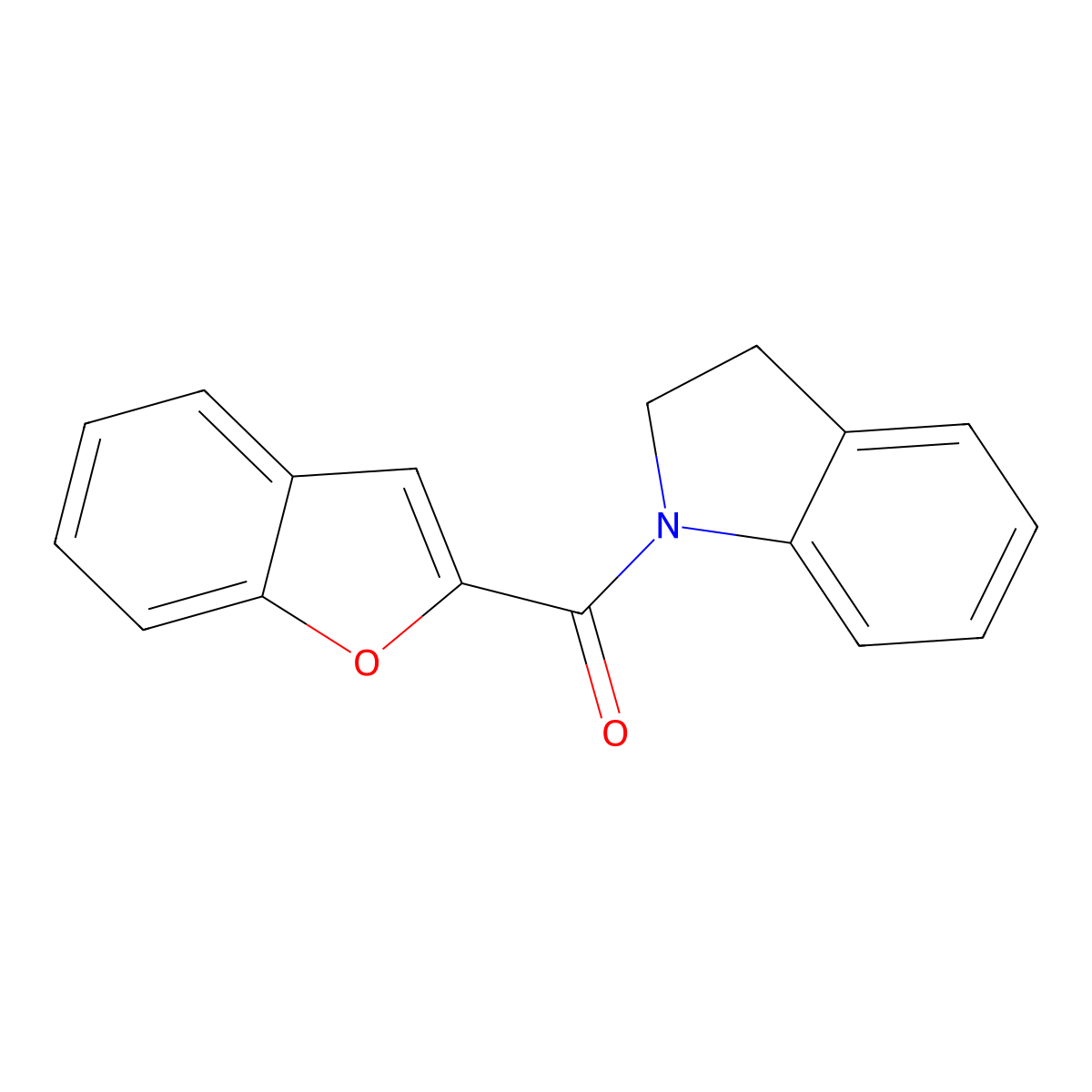 Benzofuran-2-yl(indolin-1-yl)methanone molecular structure, CAS 415722-22-4