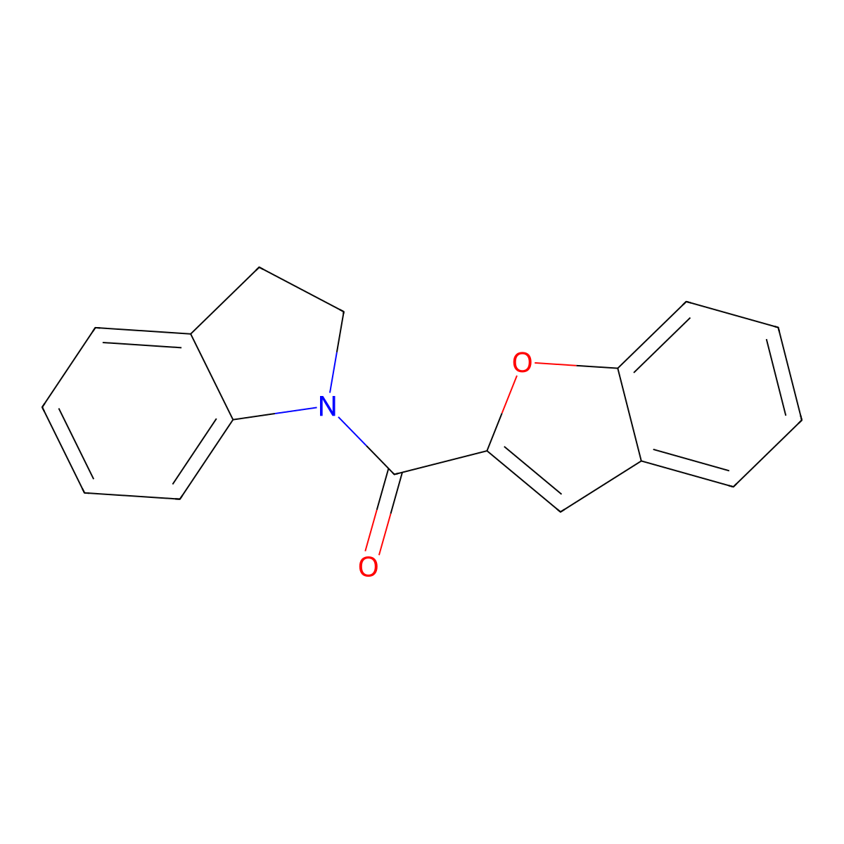Benzofuran-2-yl(indolin-1-yl)methanone molecular structure, CAS 415722-22-4