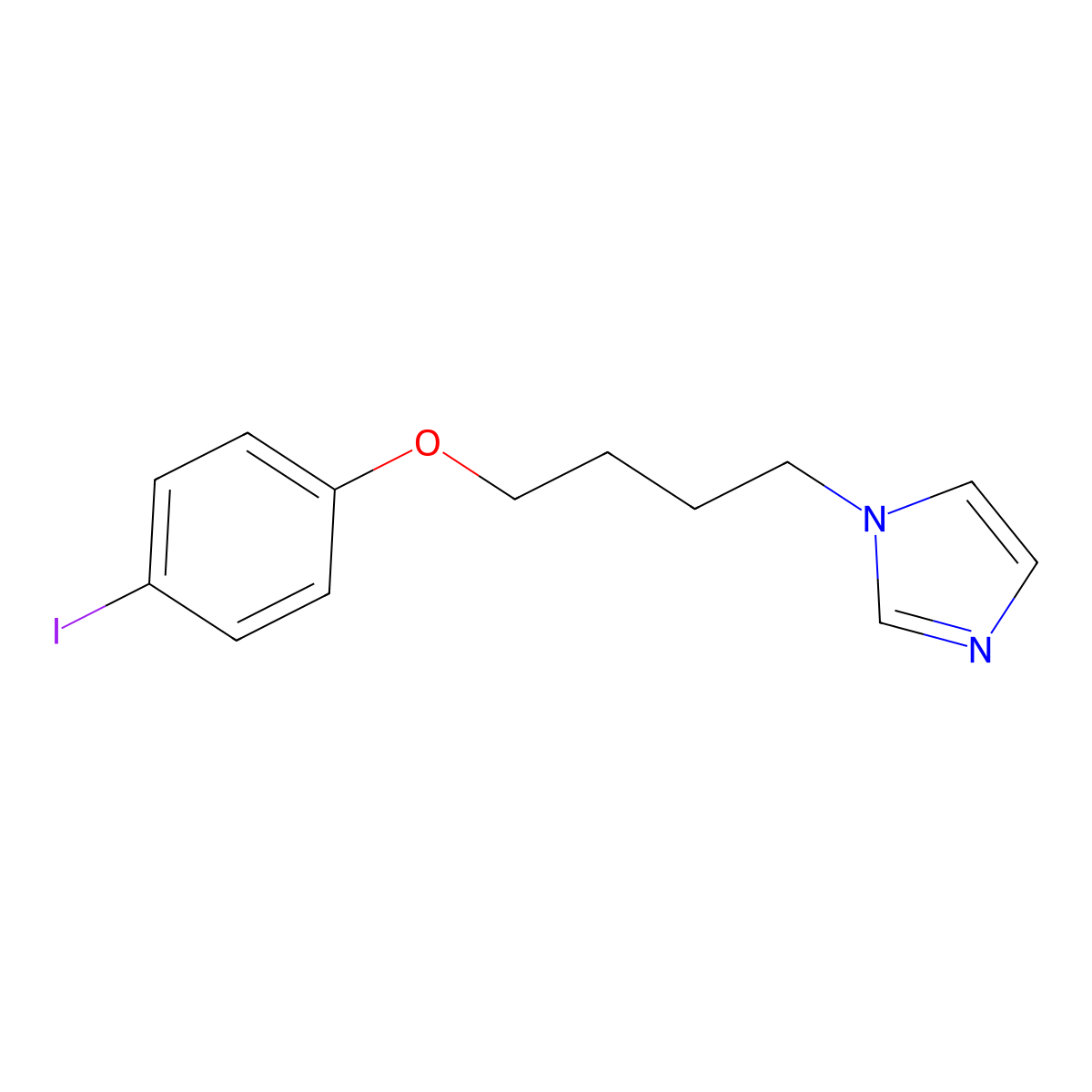 1-[4-(4-Iodophenoxy)butyl]-1H-imidazole molecular structure, CAS 415722-32-6