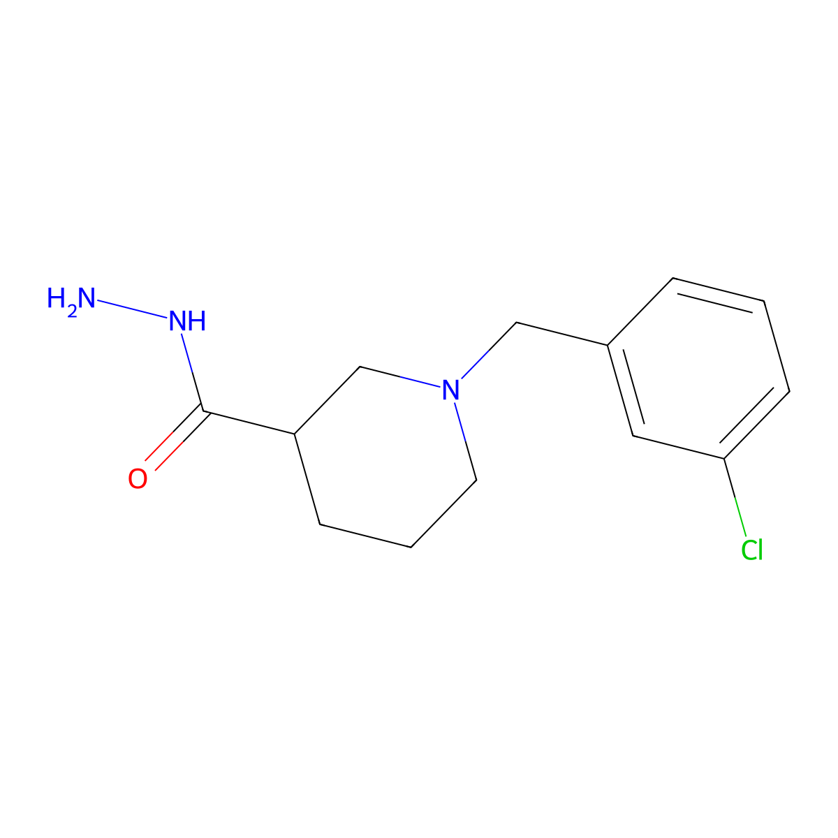 1-(3-Chlorobenzyl)piperidine-3-carbohydrazide molecular structure, CAS 415723-29-4