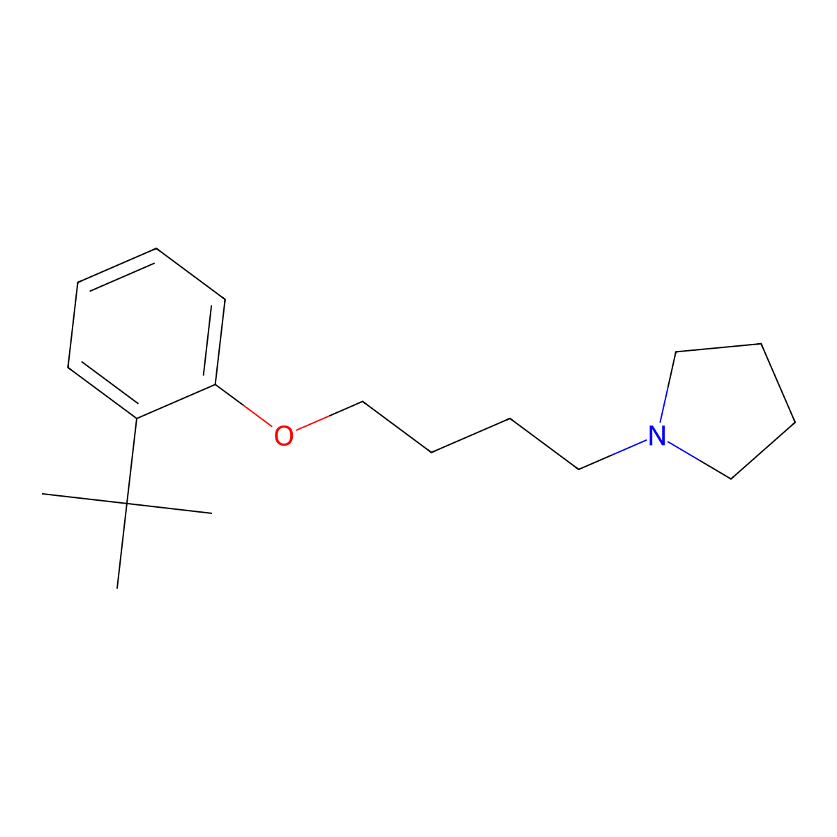 1-[4-(2-Tert-butylphenoxy)butyl]pyrrolidine molecular structure, CAS 415723-92-1
