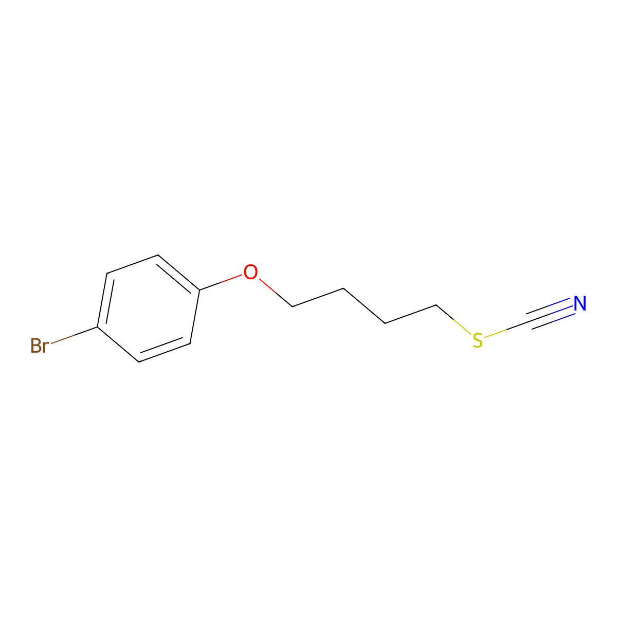 ((4-(4-Bromophenoxy)butyl)sulfanyl)formonitrile molecular structure, CAS 415724-26-4