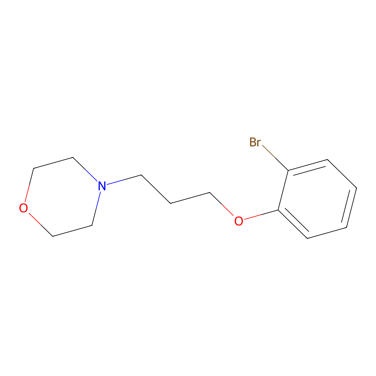 4-(3-(2-Bromophenoxy)propyl)morpholine molecular structure, CAS 415724-40-2