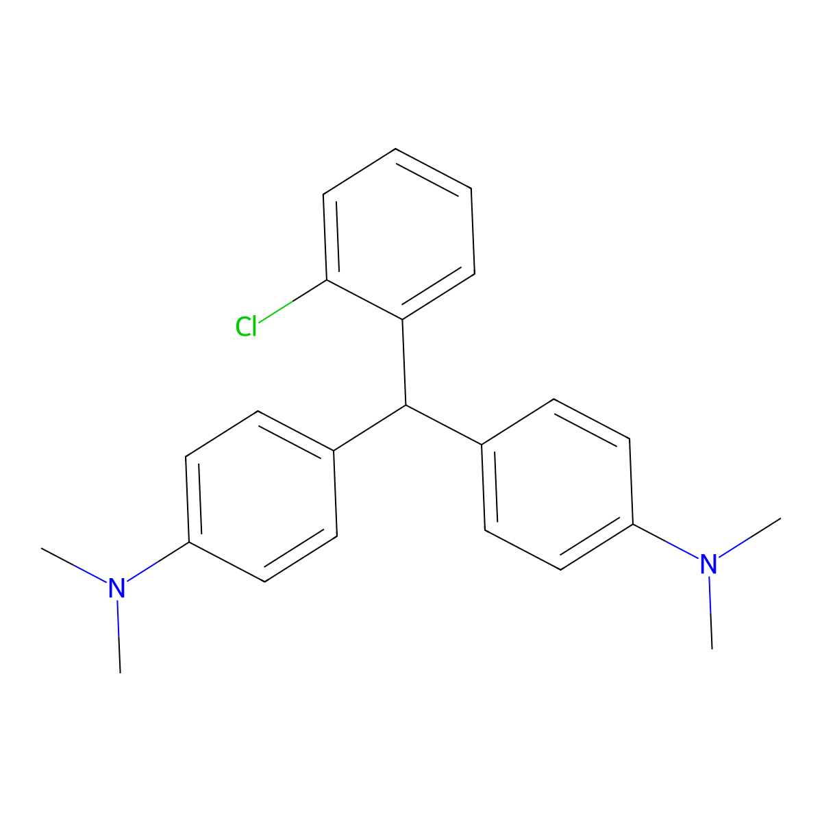 Benzenamine, 4,4'-[(2-chlorophenyl)methylene]bis[N,N-dimethyl- molecular structure, CAS 41573-36-8