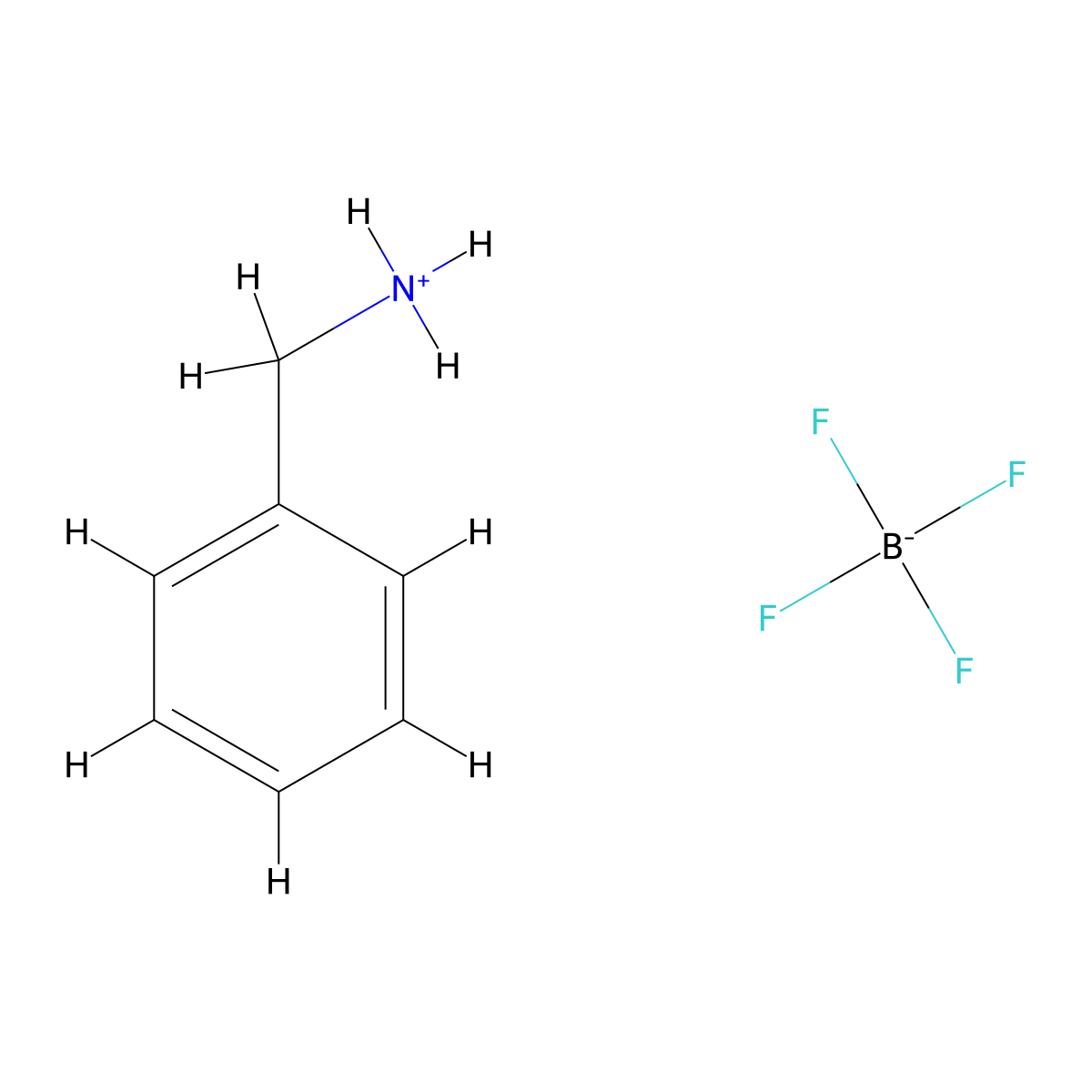 Benzylammonium tetrafluoroborate molecular structure, CAS 41579-49-1