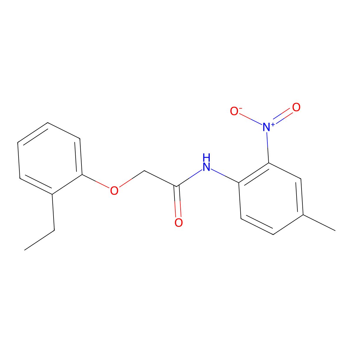 2-(2-ethylphenoxy)-N-(4-methyl-2-nitrophenyl)acetamide molecular structure, CAS 4158-20-7