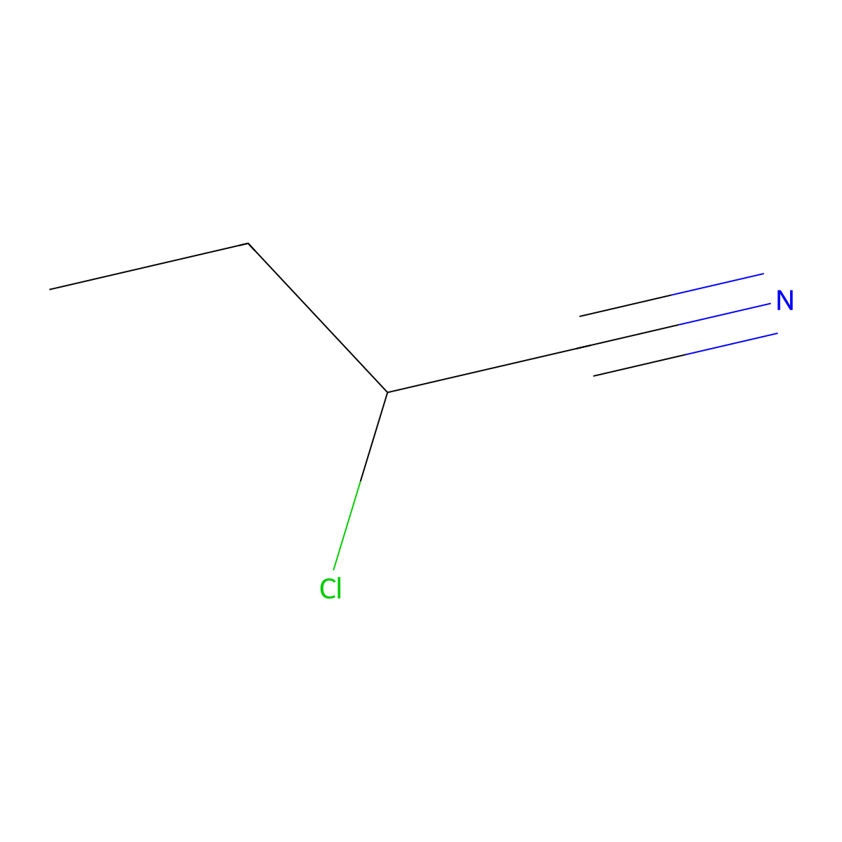 2-Chlorobutyronitrile molecular structure, CAS 4158-37-6