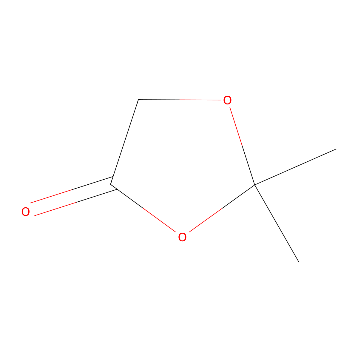 2,2-Dimethyl-1,3-dioxolan-4-one molecular structure, CAS 4158-86-5