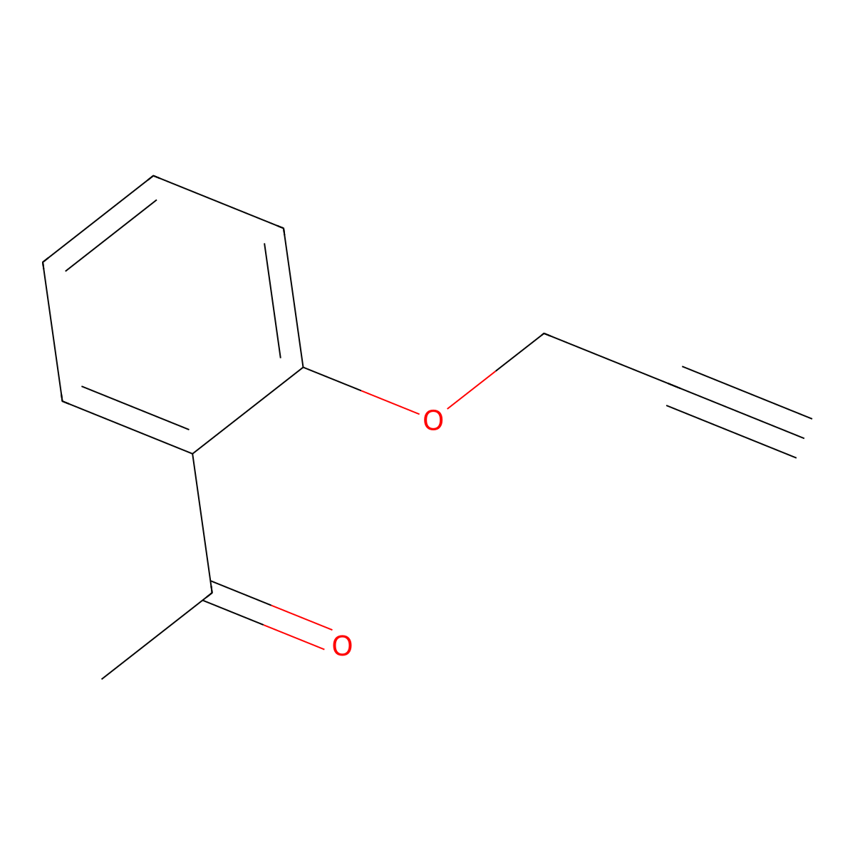 1-[2-(Prop-2-yn-1-yloxy)phenyl]ethan-1-one molecular structure, CAS 41580-73-8