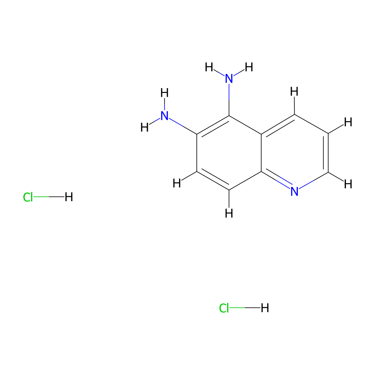 Quinoline-5,6-diamine dihydrochloride molecular structure, CAS 41583-03-3
