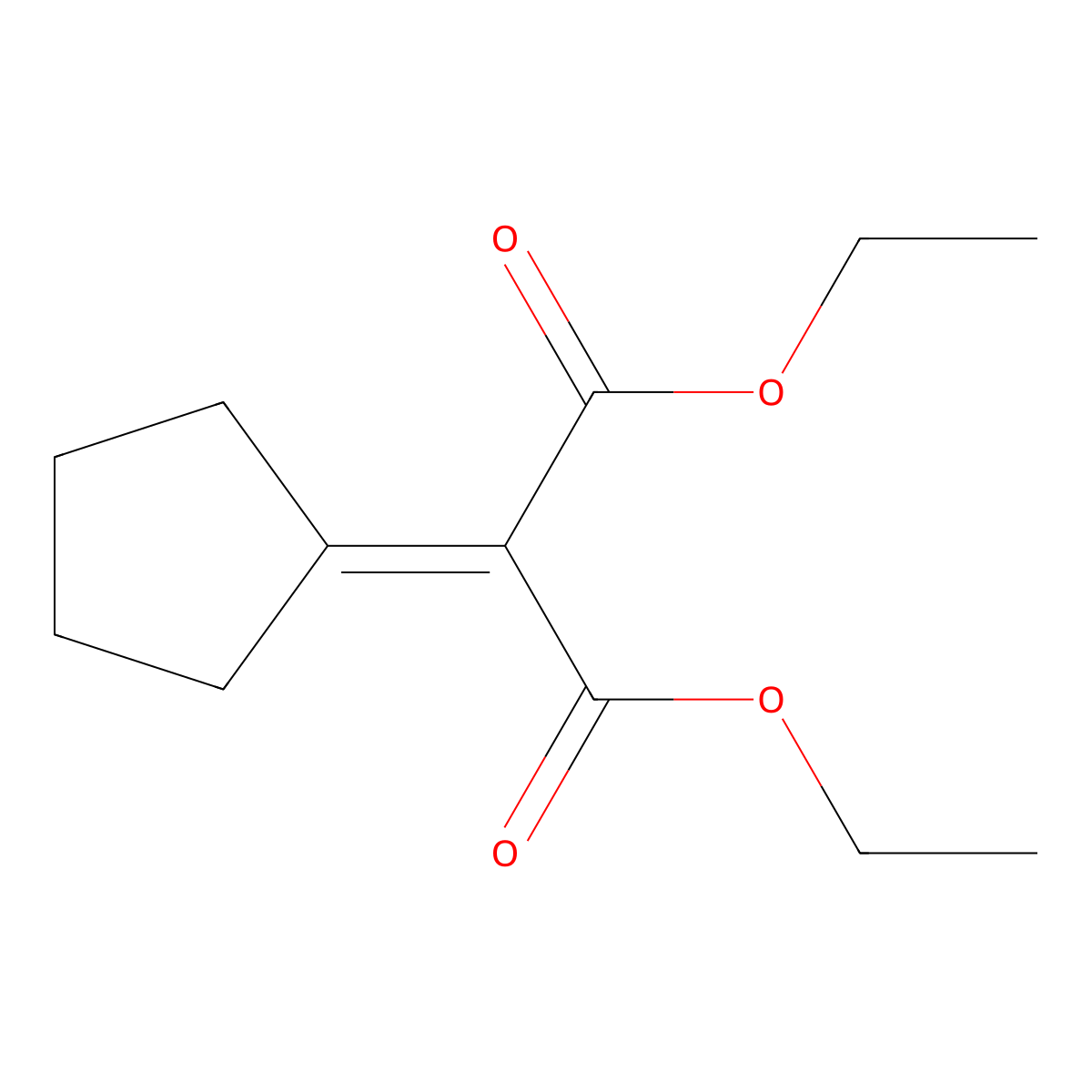 1,3-Diethyl 2-cyclopentylidenepropanedioate molecular structure, CAS 41589-42-8