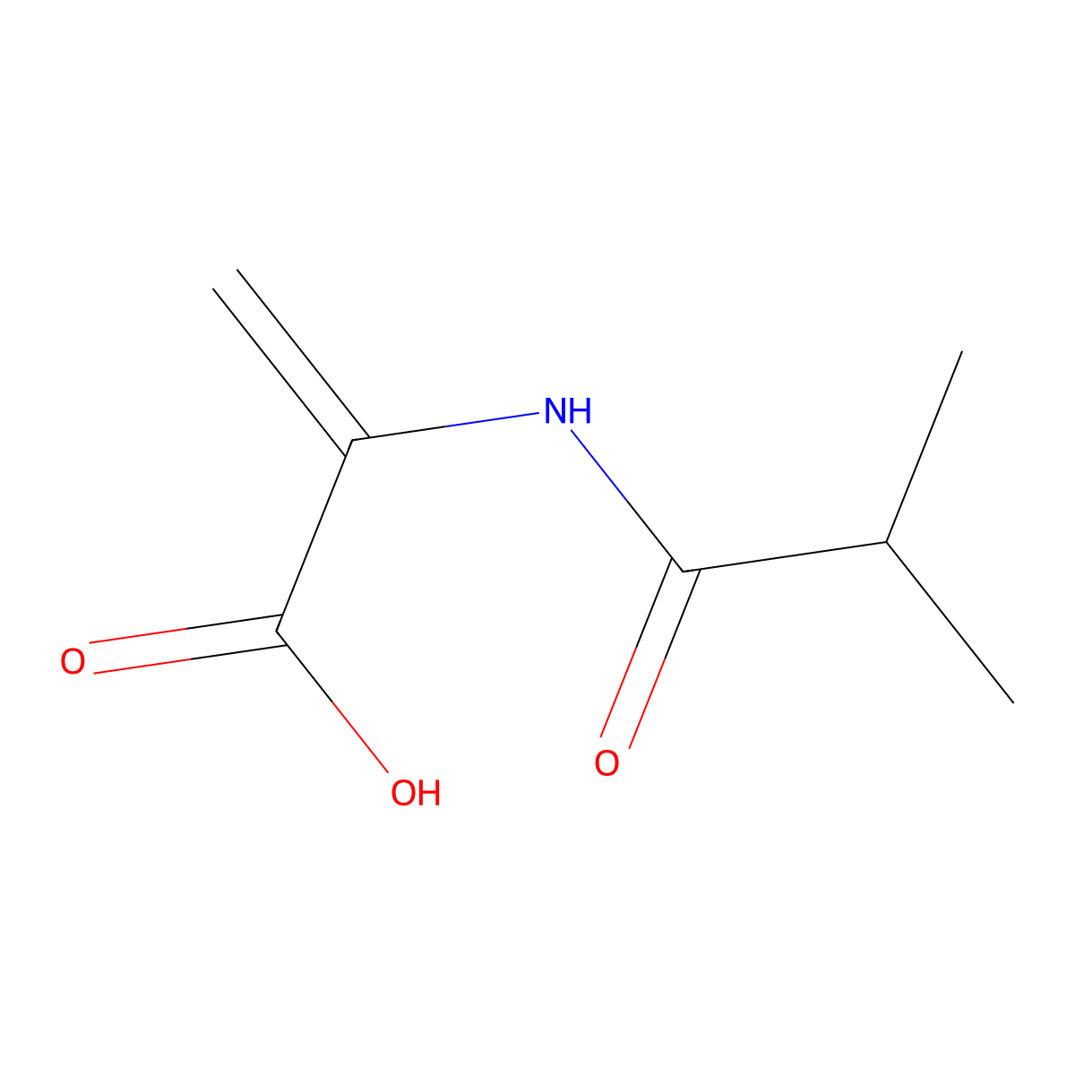 2-Isobutyramidoacrylic acid molecular structure, CAS 415894-78-9