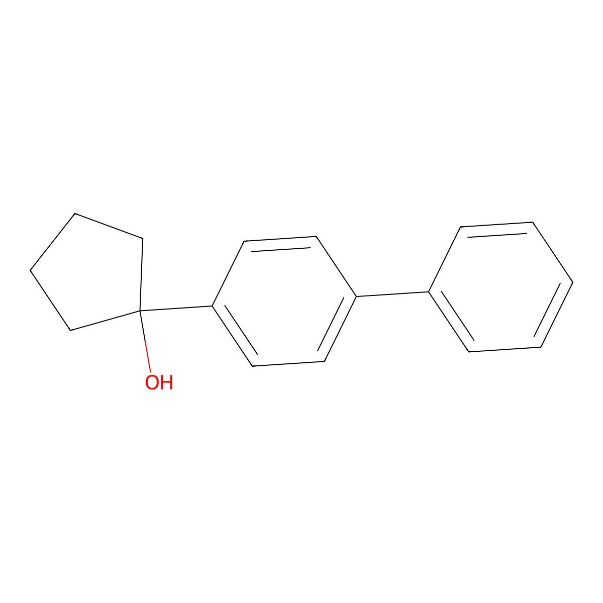 1-([1,1'-Biphenyl]-4-yl)cyclopentanol molecular structure, CAS 415898-26-9