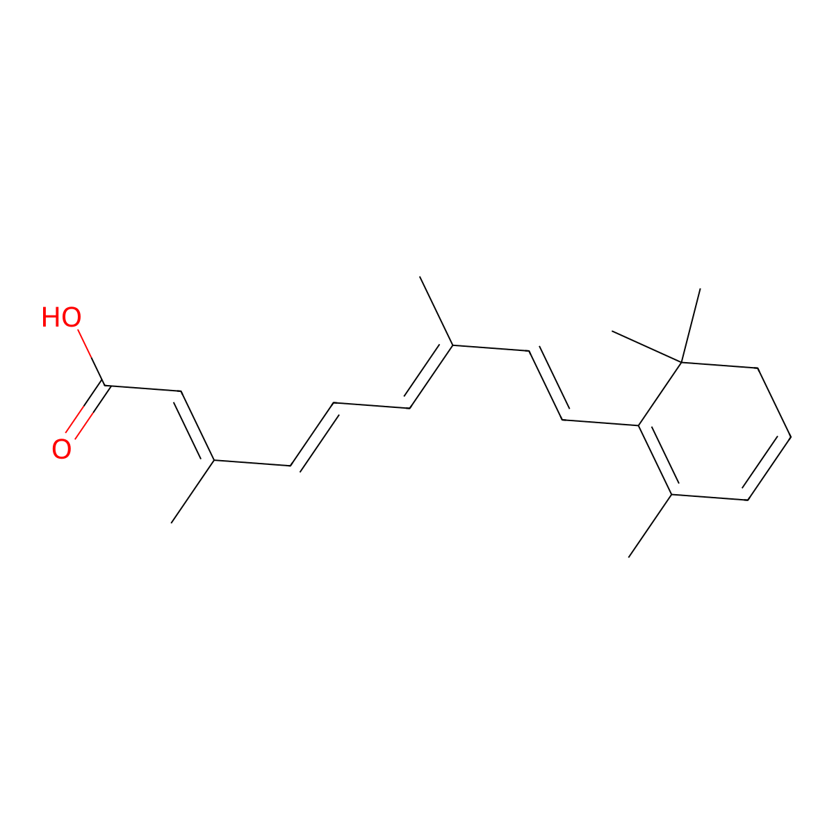 3,4-Didehydroretinoic acid molecular structure, CAS 4159-20-0