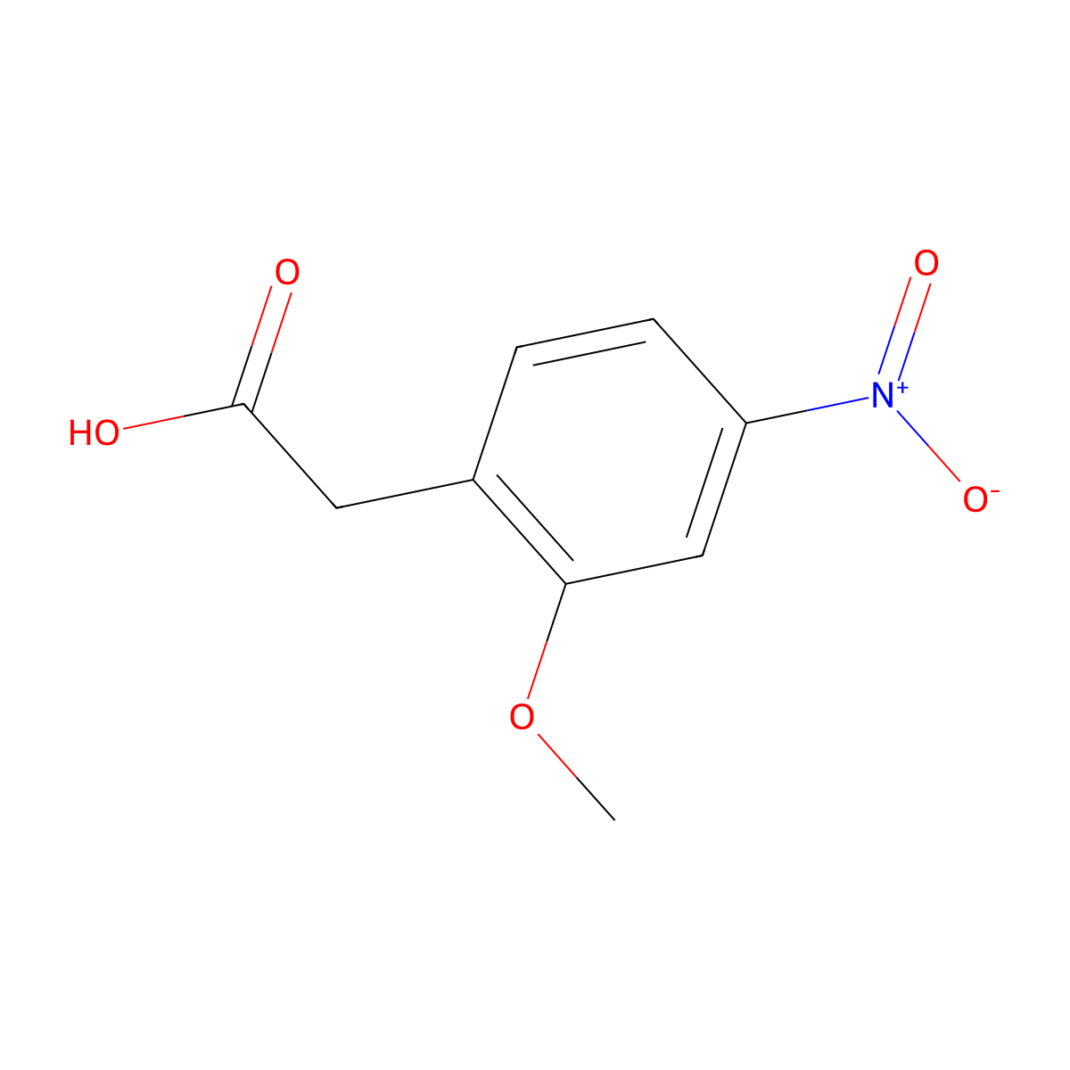 2-(2-Methoxy-4-nitrophenyl)acetic acid molecular structure, CAS 415912-52-6
