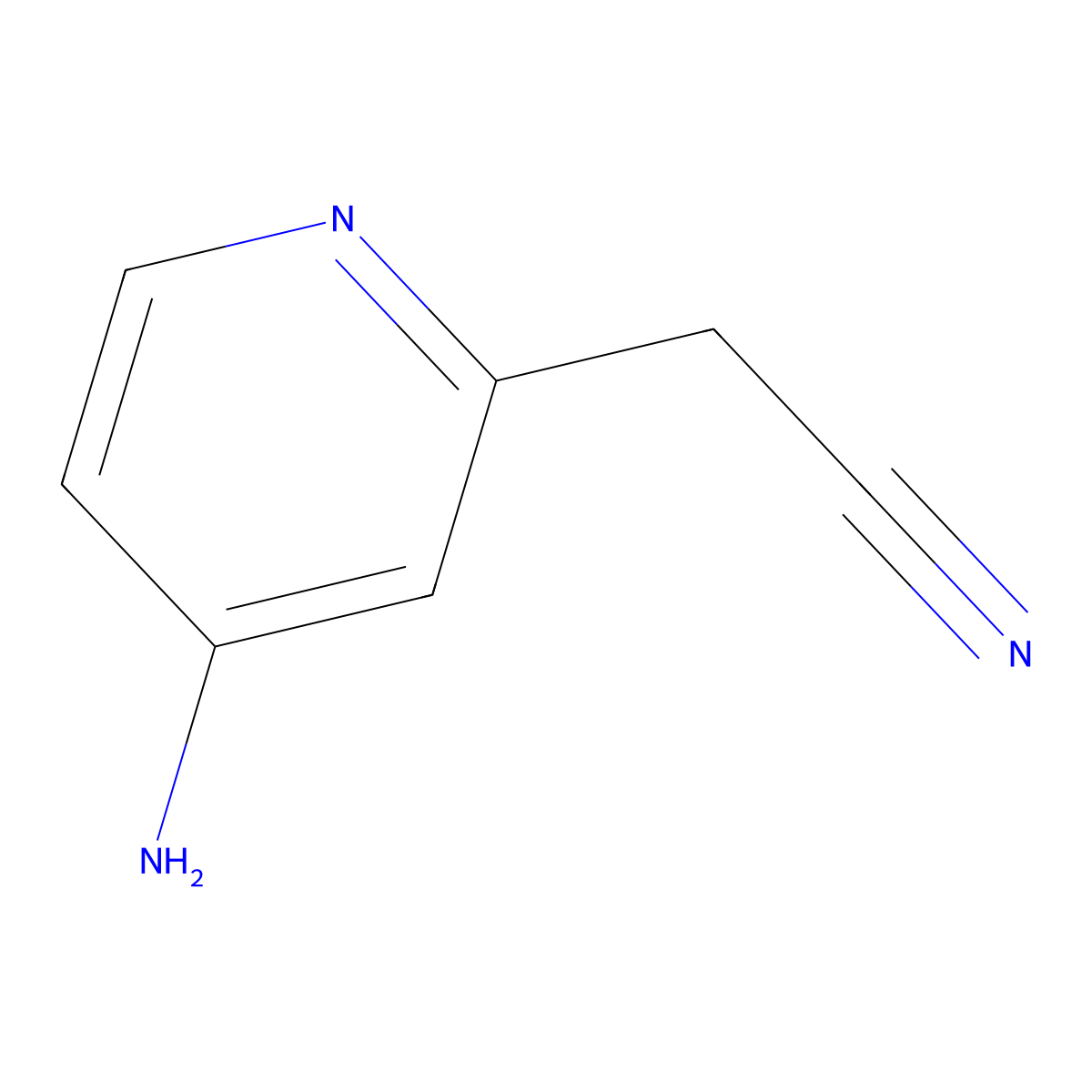 2-(4-Aminopyridin-2-yl)acetonitrile molecular structure, CAS 415912-70-8