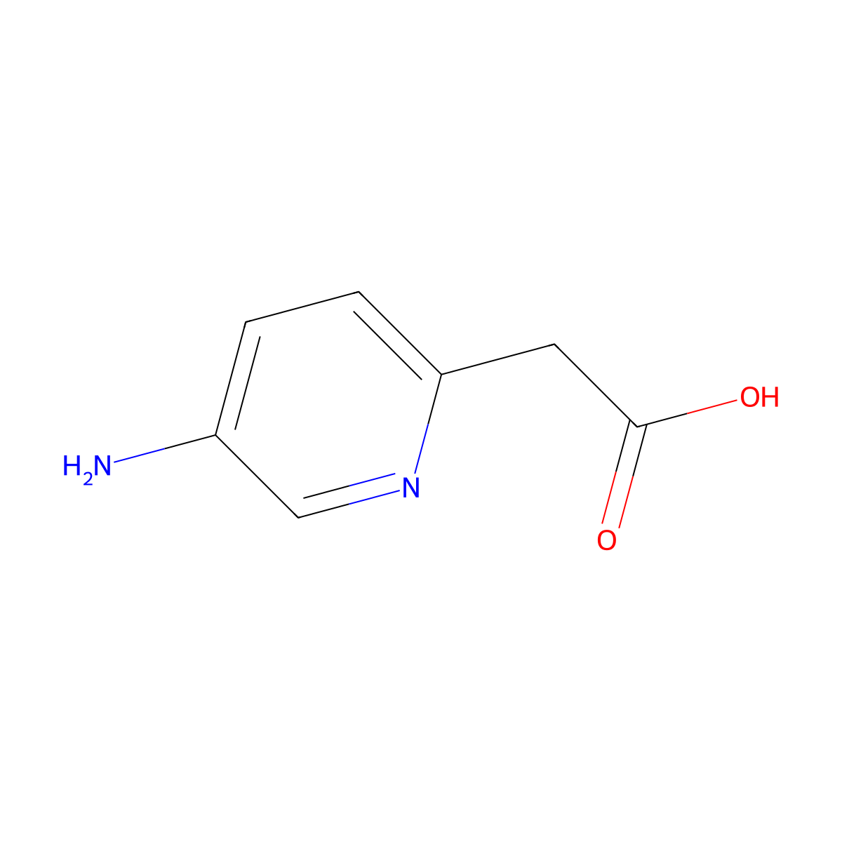 2-(5-Aminopyridin-2-yl)acetic acid molecular structure, CAS 415912-76-4
