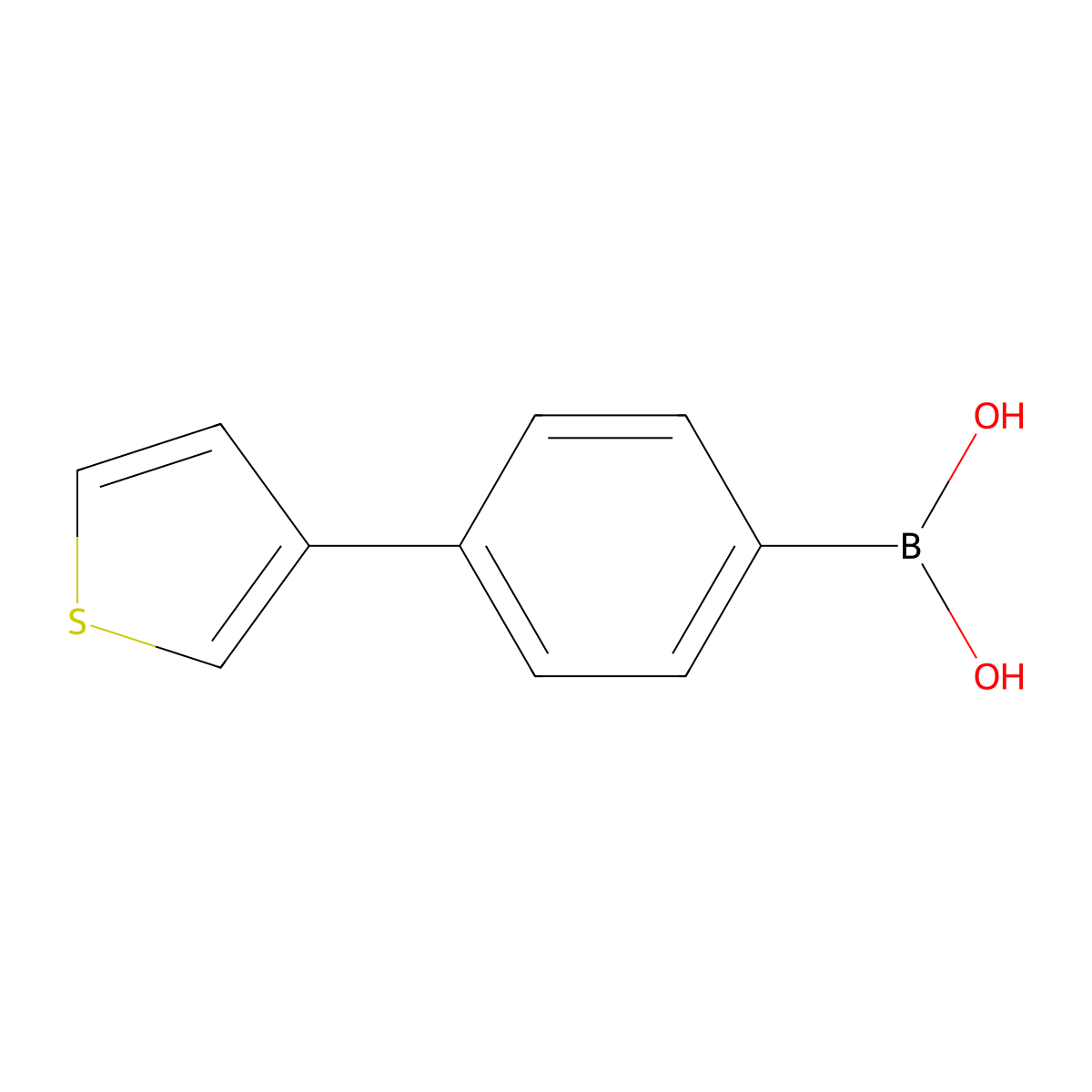 (4-(Thiophen-3-yl)phenyl)boronic acid molecular structure, CAS 415916-25-5