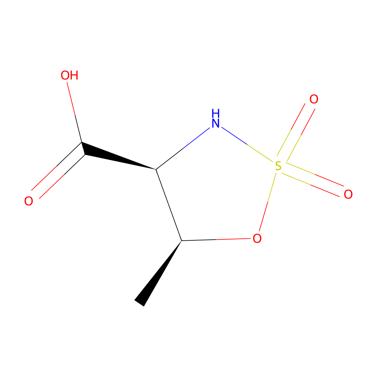 (4S,5S)-C5-methylserinic acid S,S-dioxide molecular structure, CAS 415919-19-6