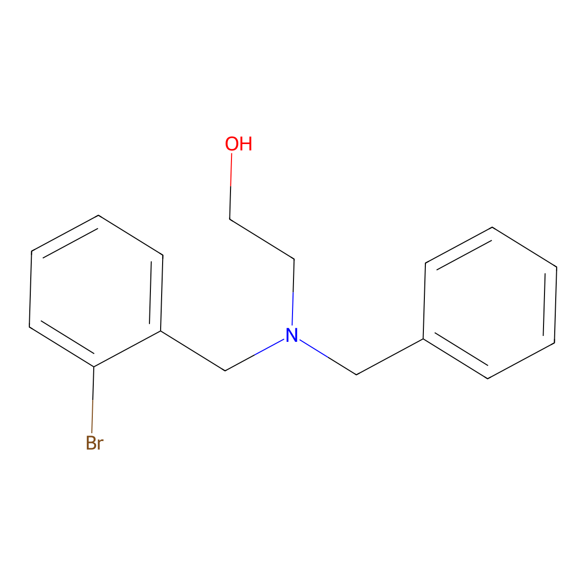 2-[Benzyl-[(2-bromophenyl)methyl]amino]ethanol molecular structure, CAS 415921-88-9