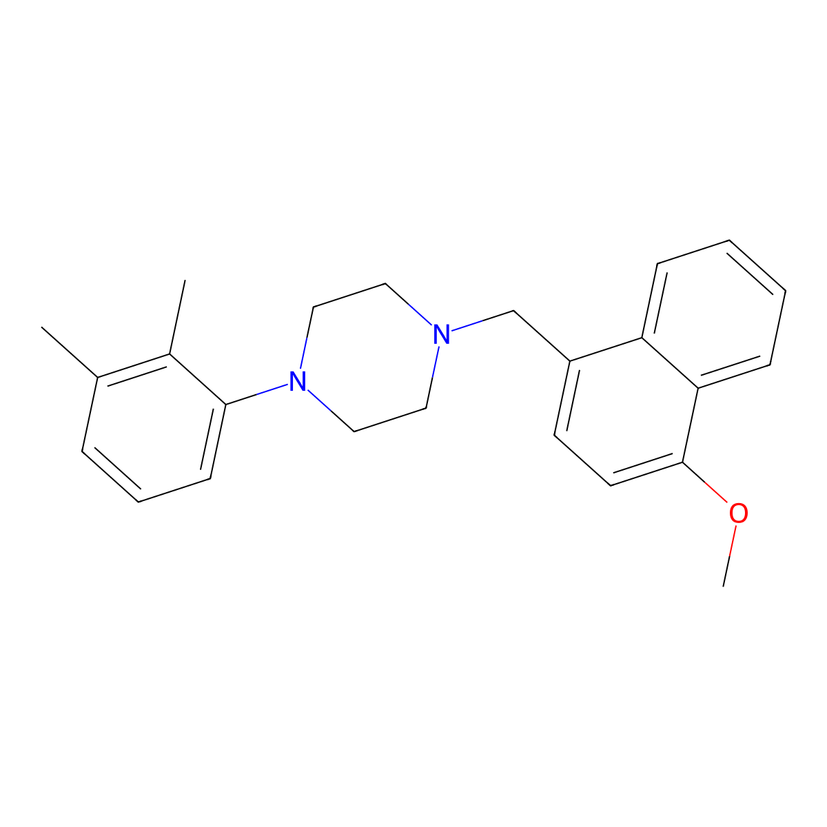 1-(2,3-Dimethylphenyl)-4-[(4-methoxynaphthalen-1-yl)methyl]piperazine molecular structure, CAS 415922-06-4