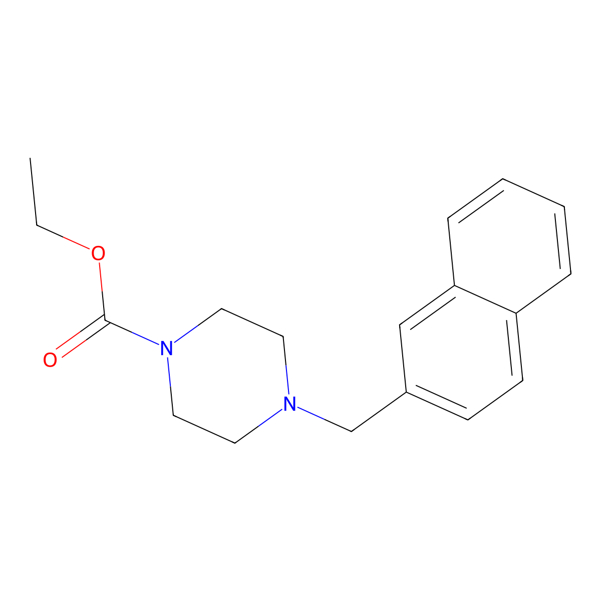 4-(2-Naphthalenylmethyl)-1-piperazinecarboxylic acid ethyl ester molecular structure, CAS 415922-42-8