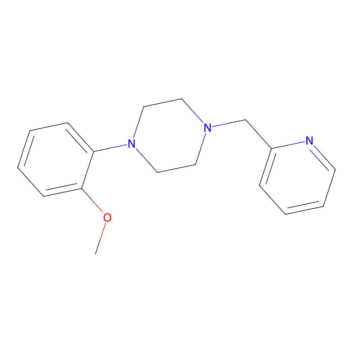 1-(2-Methoxyphenyl)-4-(2-pyridinylmethyl)piperazine molecular structure, CAS 415922-53-1