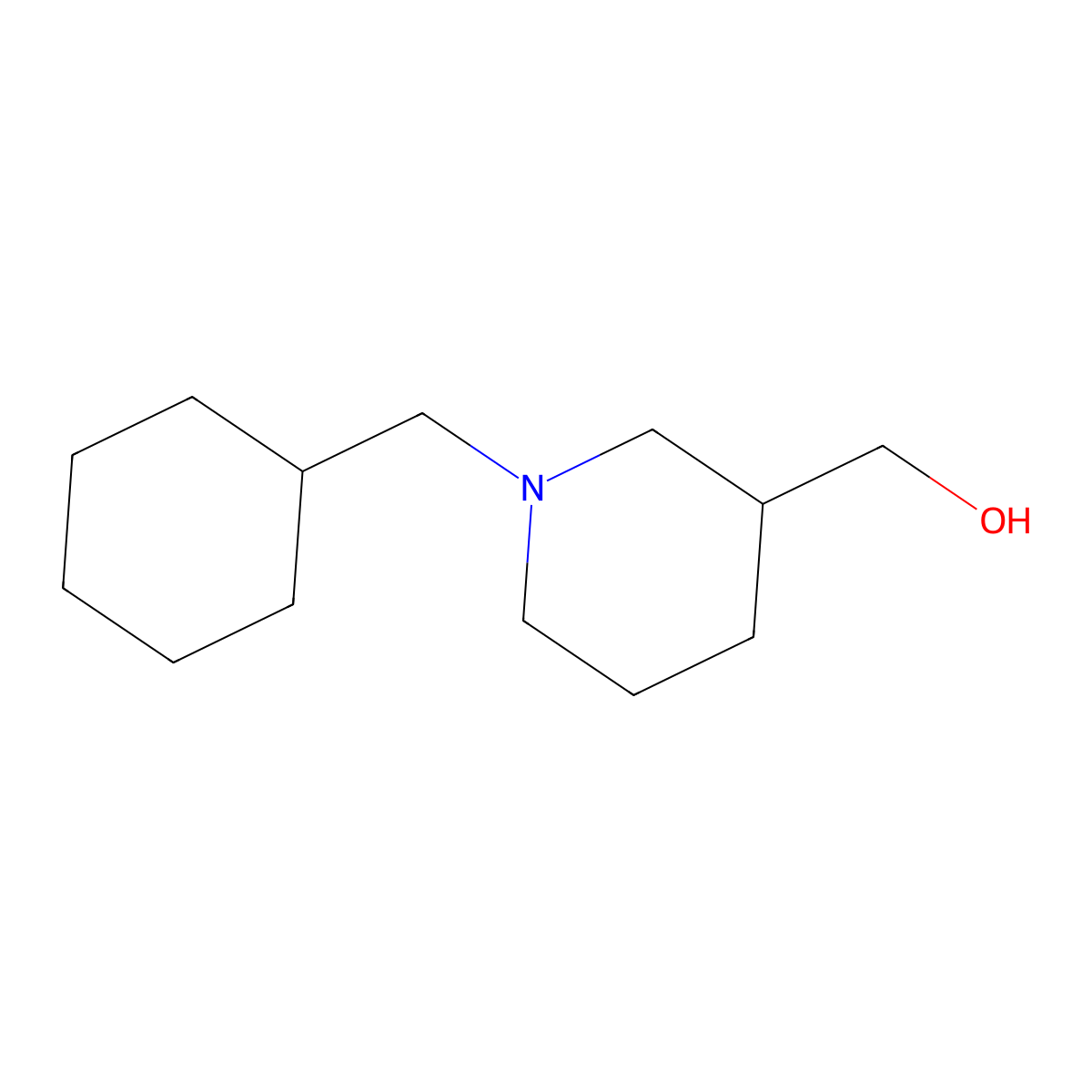 [1-(Cyclohexylmethyl)piperidin-3-yl]methanol molecular structure, CAS 415922-55-3