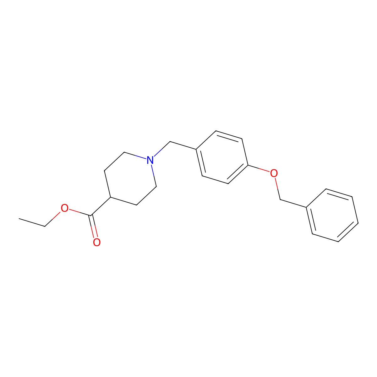 Ethyl 1-(4-(benzyloxy)benzyl)piperidine-4-carboxylate molecular structure, CAS 415923-02-3