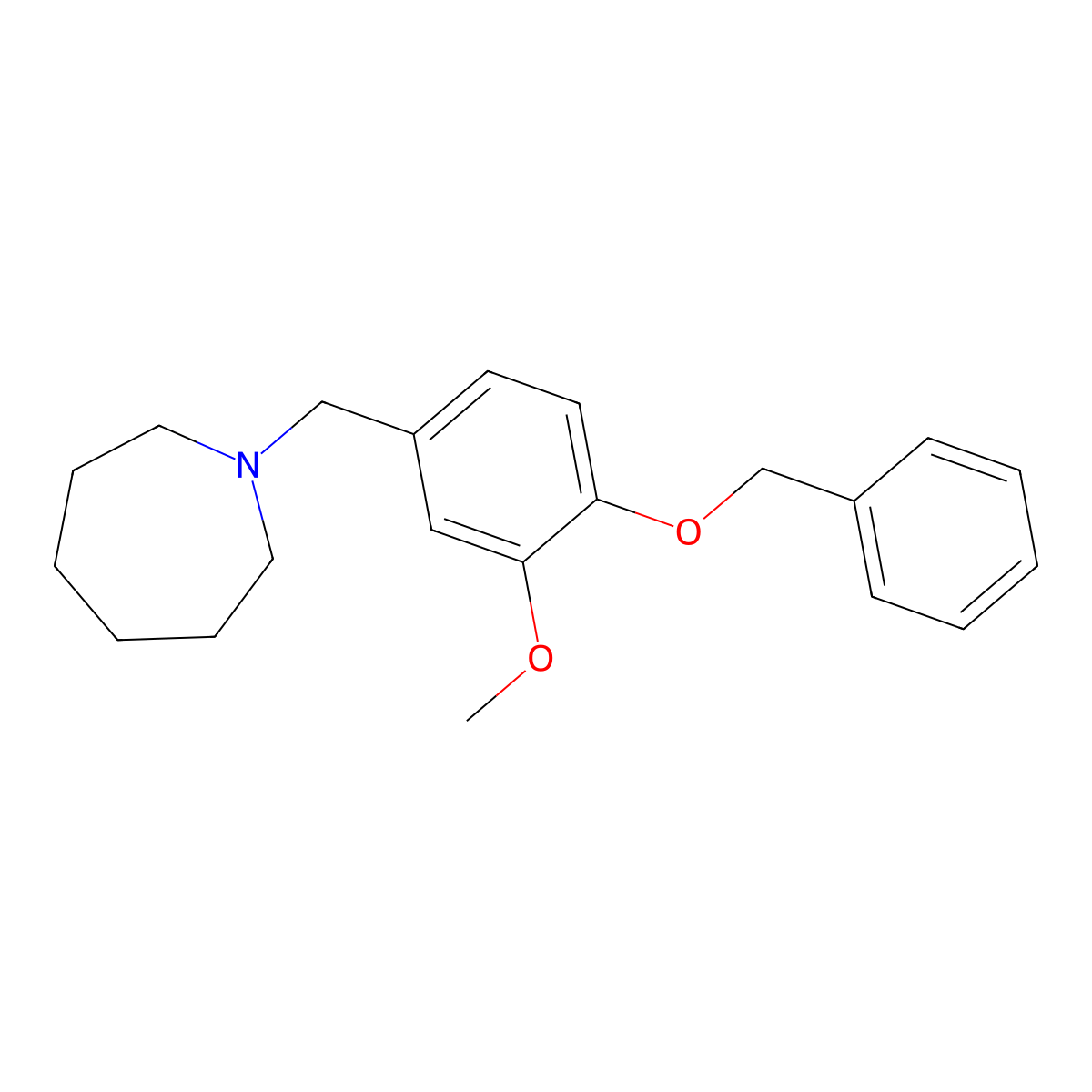 1-[4-(Benzyloxy)-3-methoxybenzyl]azepane molecular structure, CAS 415924-01-5