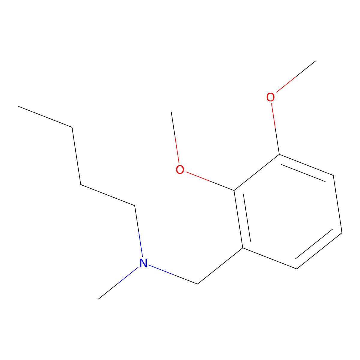 N-(2,3-dimethoxybenzyl)-N-methylbutan-1-amine molecular structure, CAS 415924-71-9