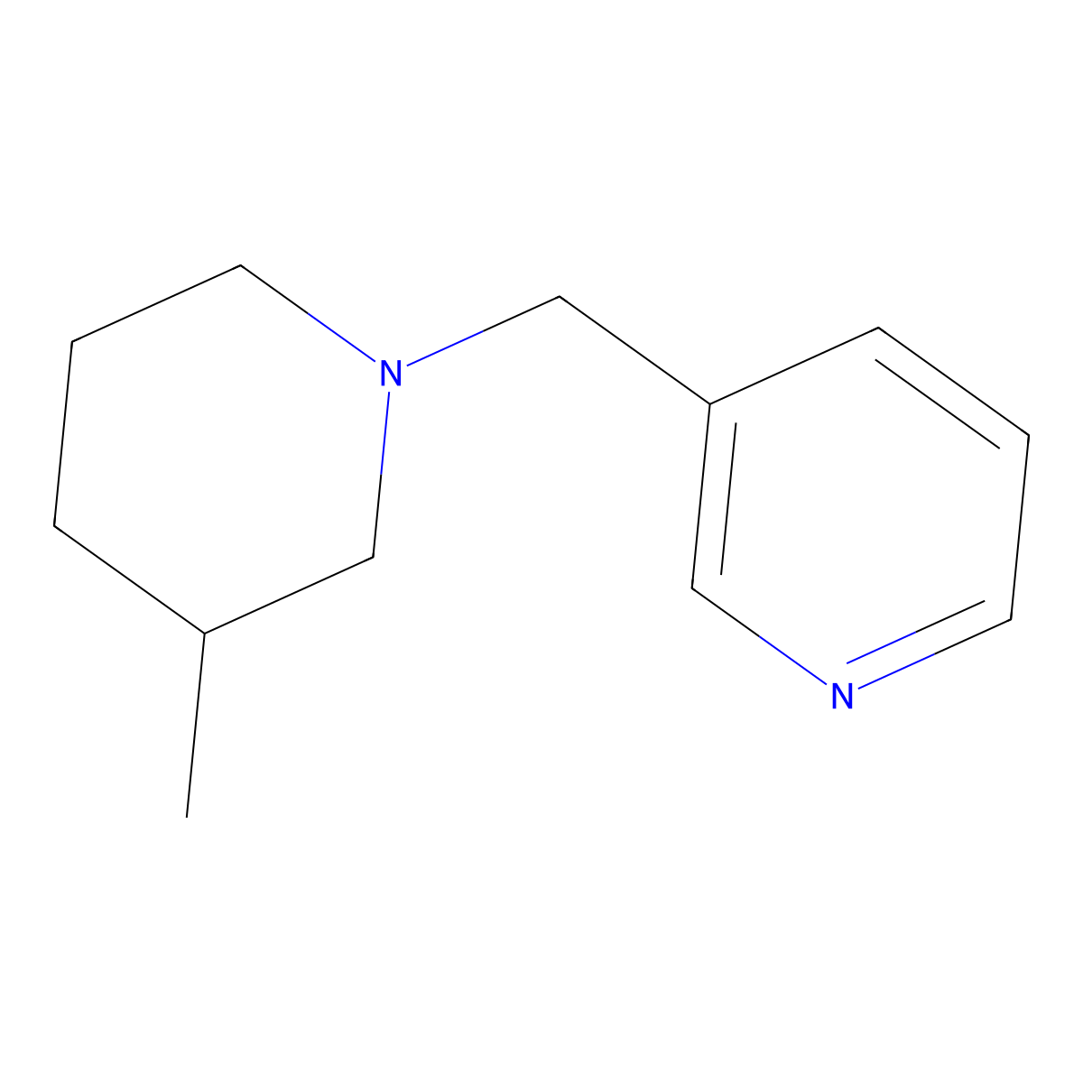 3-[(3-Methylpiperidin-1-yl)methyl]pyridine molecular structure, CAS 415925-20-1