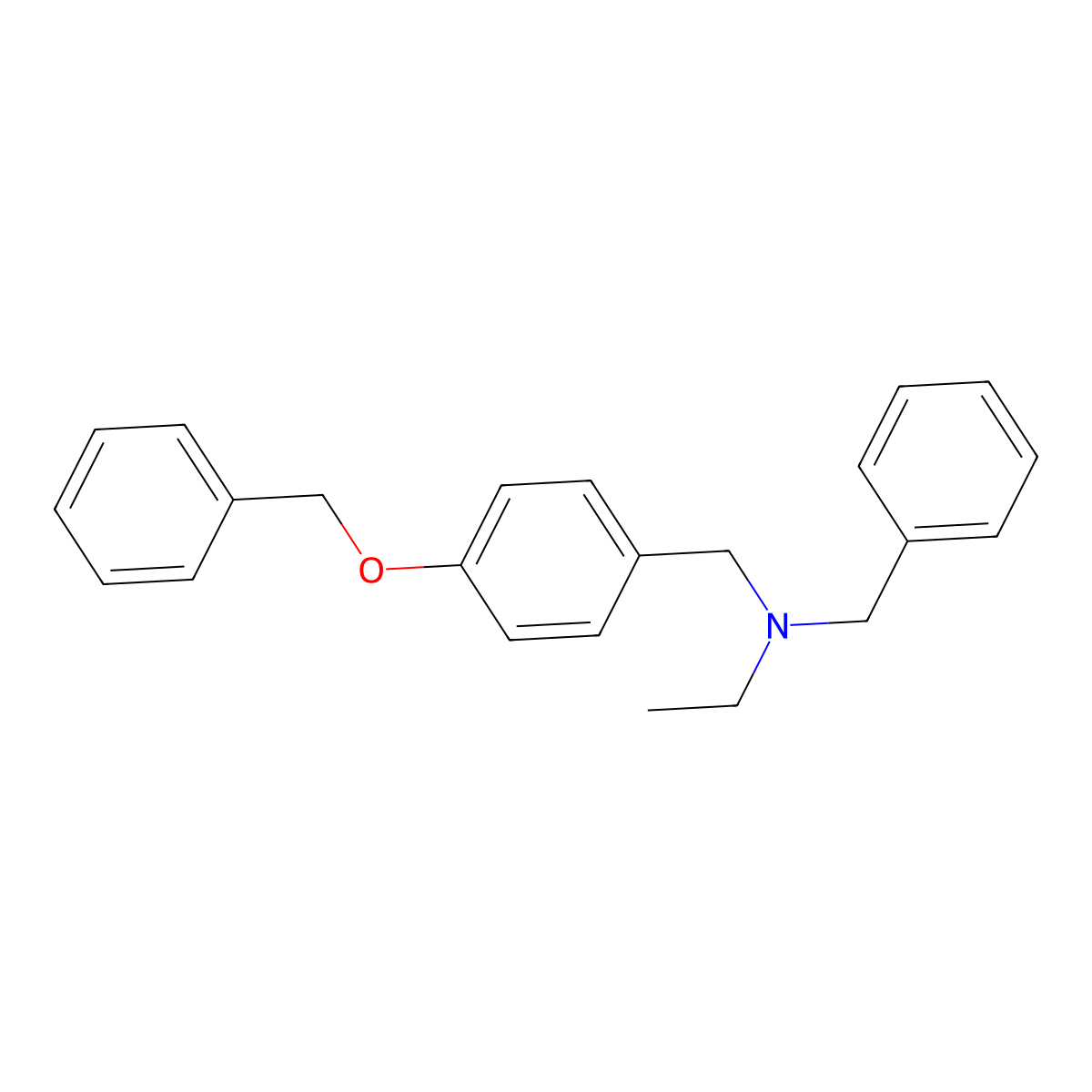 N-benzyl-N-[4-(benzyloxy)benzyl]ethanamine molecular structure, CAS 415925-44-9