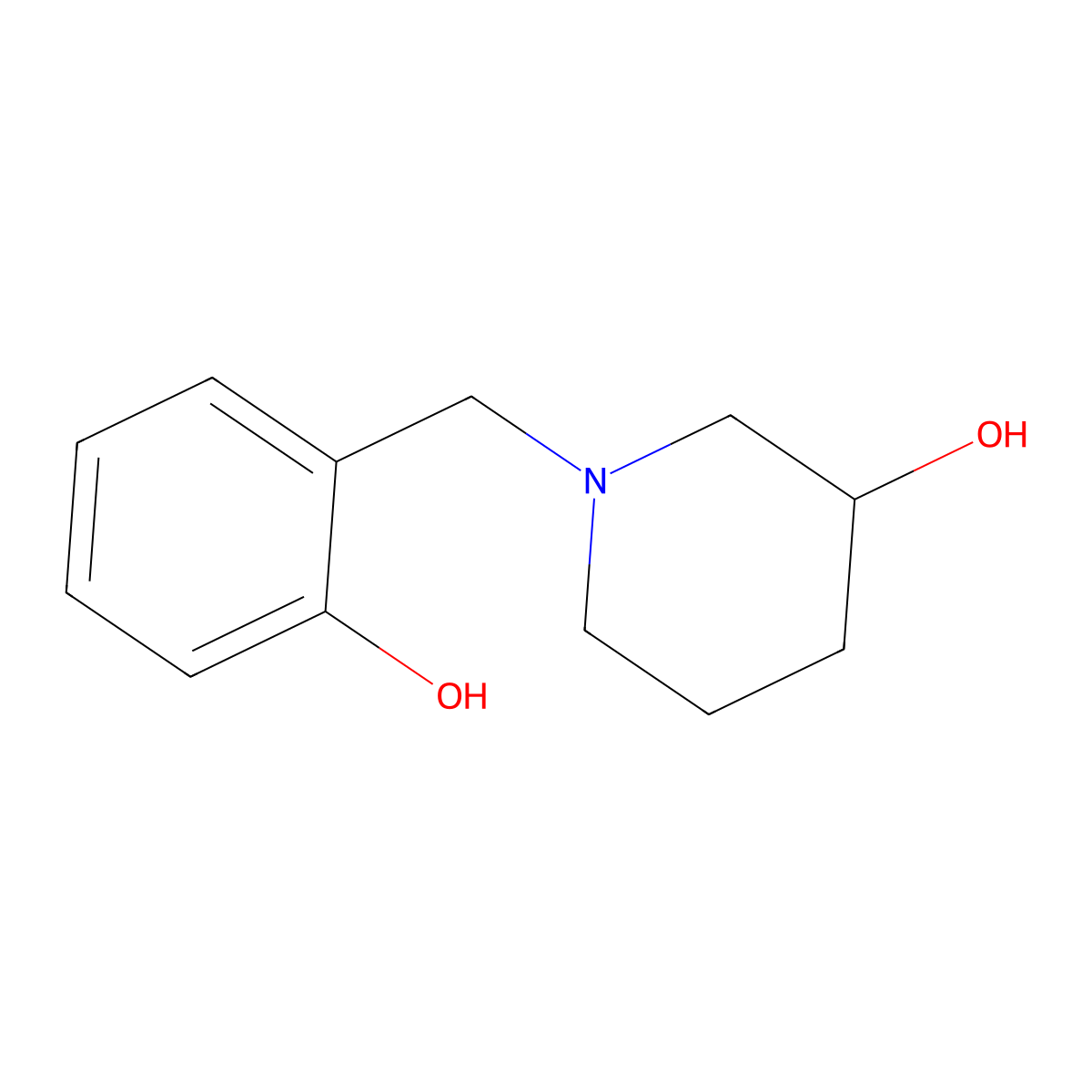 1-[(2-Hydroxyphenyl)methyl]piperidin-3-ol molecular structure, CAS 415925-73-4