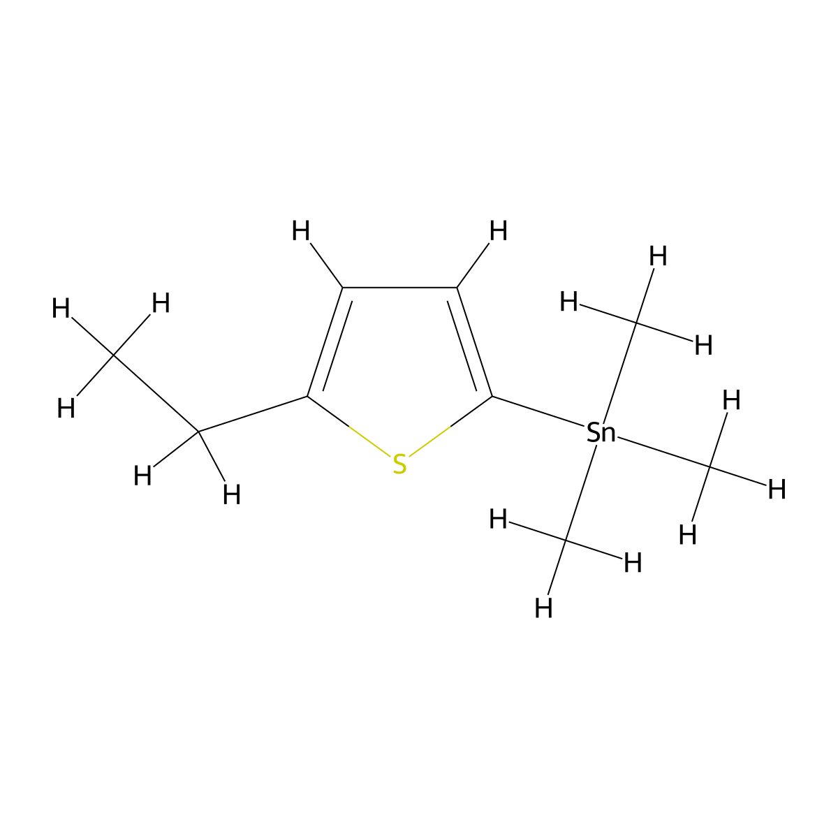 Stannane, (5-ethyl-2-thienyl)trimethyl- molecular structure, CAS 415927-98-9