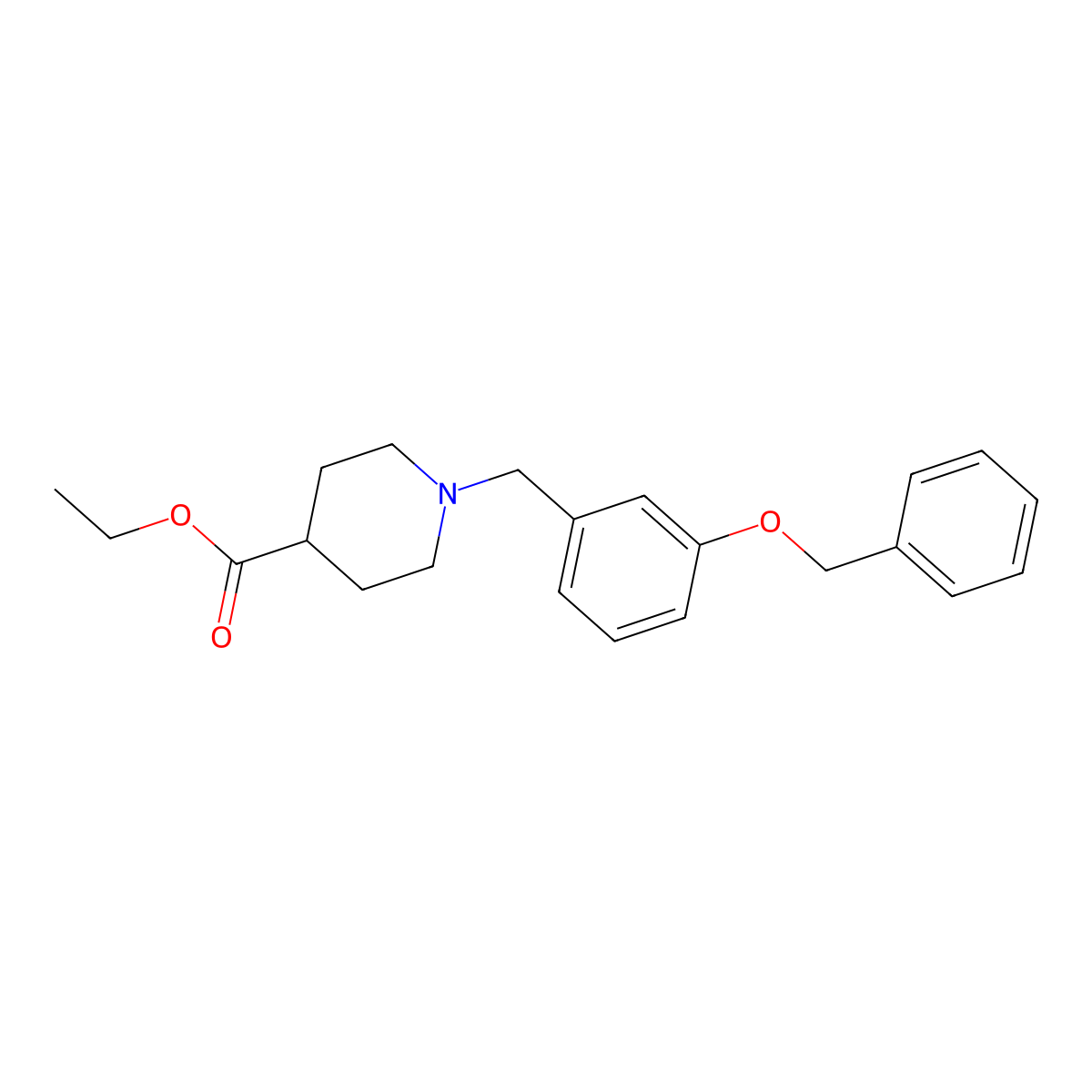 Ethyl 1-[3-(benzyloxy)benzyl]piperidine-4-carboxylate molecular structure, CAS 415928-98-2